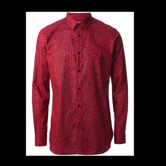 Saint Laurent Other - Saint Laurent Paris FW13 Red Babycat Shirt